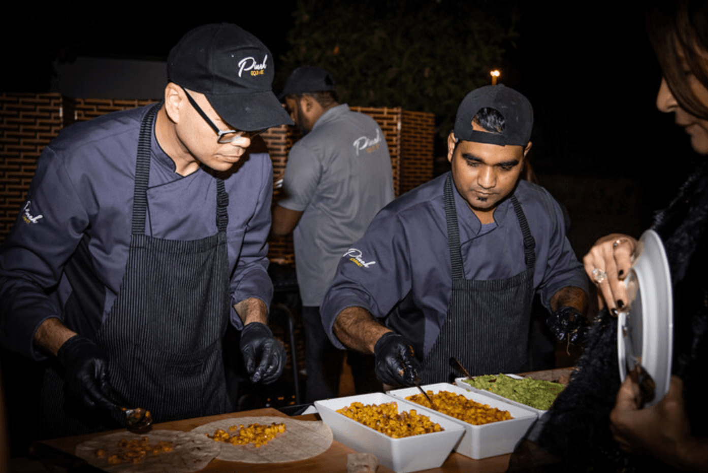 Pinch Gourmet live food station and event catering in Dubai